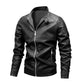 Men's Slim-Fit PU Leather Jacket