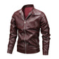 Men's Slim-Fit PU Leather Jacket