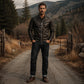 Men's Slim-Fit PU Leather Jacket