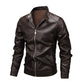 Men's Slim-Fit PU Leather Jacket