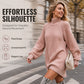 Women's Cozy Turtleneck Knit Sweater Dress