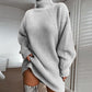 Women's Cozy Turtleneck Knit Sweater Dress