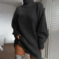 Women's Cozy Turtleneck Knit Sweater Dress