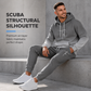 Men's 3D Digital Print Long Sleeve Hooded Sweatshirt and Pants Set Loose Fit Tracksuit for Spring and Autumn