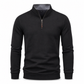 Men's Quarter Zip Stand Collar Pullover Cotton Blend Long Sleeve Sweatshirt
