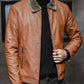 🧥 Plush-Lined Warmth, Refined Leather-Look Style | Men's Zip Jacket