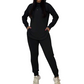 Women's Solid Color 2-Piece Casual Tracksuit Set