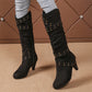 Women's Faux Suede Slouchy Knee High Boots