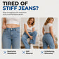Women's Casual Drawstring Wide-Leg Jeans