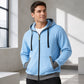 🔥 Everyday Warmth | Men’s Plush-Lined Full-Zip Hoodie with Drawstring Hood