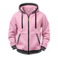 🔥 Everyday Warmth | Men’s Plush-Lined Full-Zip Hoodie with Drawstring Hood