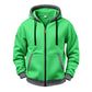 🔥 Everyday Warmth | Men’s Plush-Lined Full-Zip Hoodie with Drawstring Hood