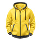 🔥 Everyday Warmth | Men’s Plush-Lined Full-Zip Hoodie with Drawstring Hood