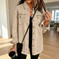 Women's Frayed Hem Washed Denim Jacket