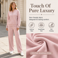 Women's Half-Zip Sweatshirt & Wide-Leg Pants Set