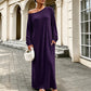 Women's Off-Shoulder Long Sleeve Maxi Dress