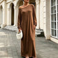 Women's Off-Shoulder Long Sleeve Maxi Dress