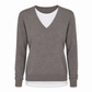 Women's Fake Two-Piece V-Neck Knit Top