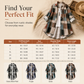 Casual Loose Fit Plaid Long Sleeve Shirt Plus Size Sun Protection Outerwear for Spring and Autumn