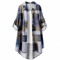 Casual Loose Fit Plaid Long Sleeve Shirt Plus Size Sun Protection Outerwear for Spring and Autumn