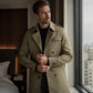 Men's Trench Coat with Detachable Lining