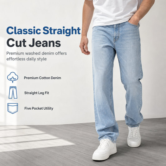 Men's Classic Straight Leg Jeans