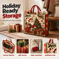 Christmas Theme Quilted Tote Bag