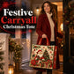 Christmas Theme Quilted Tote Bag