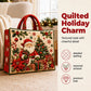 Christmas Theme Quilted Tote Bag