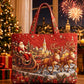 Christmas Theme Quilted Tote Bag
