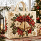 Christmas Theme Quilted Tote Bag