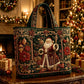 Christmas Theme Quilted Tote Bag