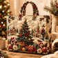 Christmas Theme Quilted Tote Bag