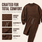 Men's Jacquard Letter Sweatshirt & Drawstring Pants Set