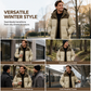 Men's Winter Color-Block Puffer Hooded Jacket