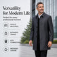 Men's Mid-Length Collared Trench Coat