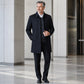 Men's Mid-Length Collared Trench Coat