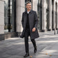 Men's Mid-Length Collared Trench Coat