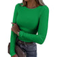 Women's Classic Crew Neck Ribbed Knit Top