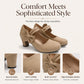 Women's Elegant Chunky Heel Shoes with Bow Strap