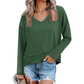 Women's V-Neck Loose Long Sleeve Top
