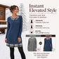 Women's Casual Plaid Patchwork Knit Dress