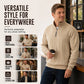 Men's Casual Jacquard Half-Zip Sweatshirt