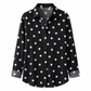 Women Elegant Casual Long Sleeve Button Up Blouse