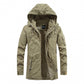 Men's Plush-Lined Hooded Utility Jacket