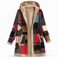 Women's Winter Cotton Linen Printed Hooded Sweatshirt Warm Plush