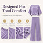 Women's Velvet Half Sleeve Top & Wide-Leg Pants Set