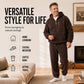 Men's Winter Cozy Cable Knit Hooded Set