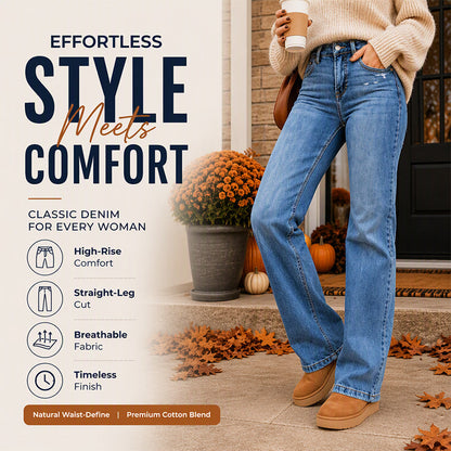 👖 Women's Casual Stretchy High-Waisted Jeans✨