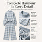 Women's Striped Mock Neck Top & Wide-Leg Pants Set